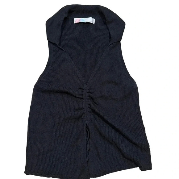 Free People Beach Ribbed Ruched knit top. Size S/P. - Picture 3 of 4